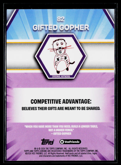 2026 Topps Chrome VeeFriends #82 Gifted Gopher