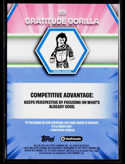 2026 Topps Chrome VeeFriends #89 Gratitude Gorilla