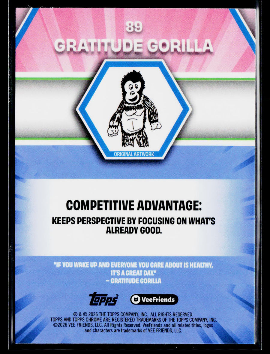 2026 Topps Chrome VeeFriends #89 Gratitude Gorilla