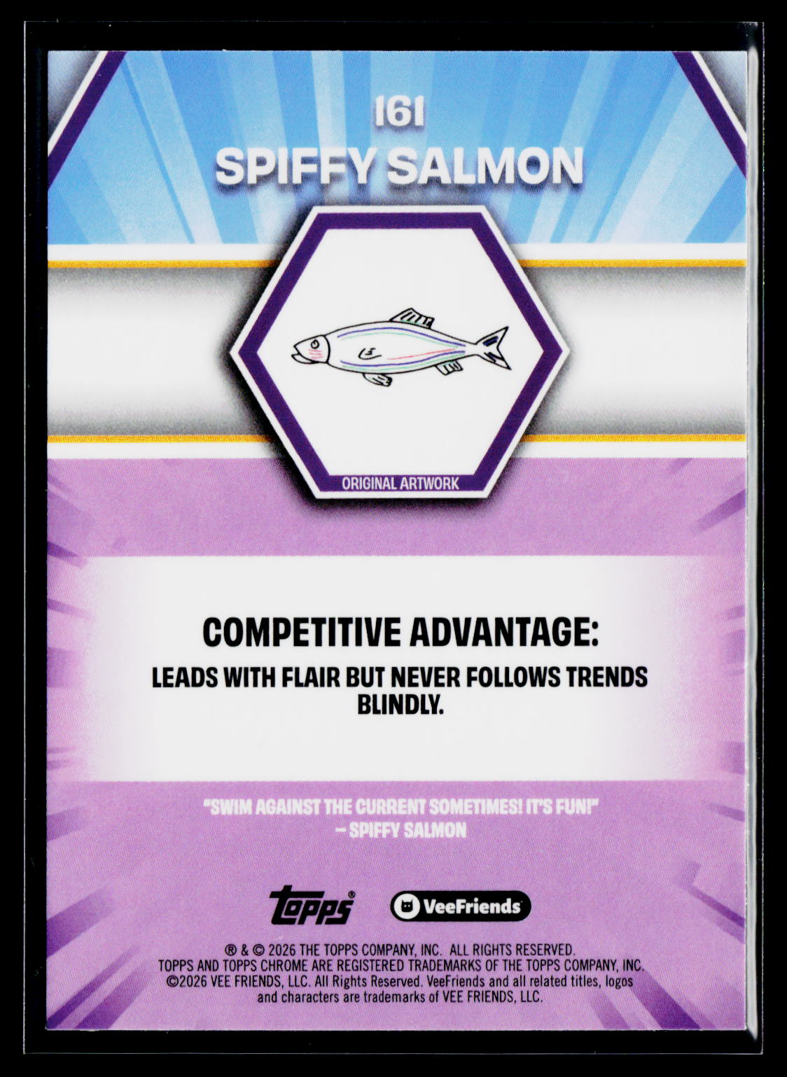 2026 Topps Chrome VeeFriends #161 Spiffy Salmon