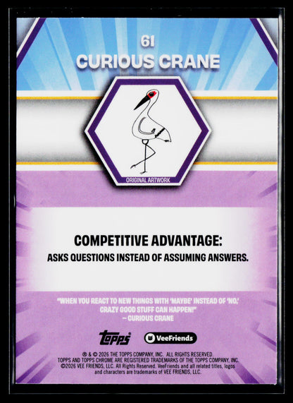 2026 Topps Chrome VeeFriends #61 Curious Crane