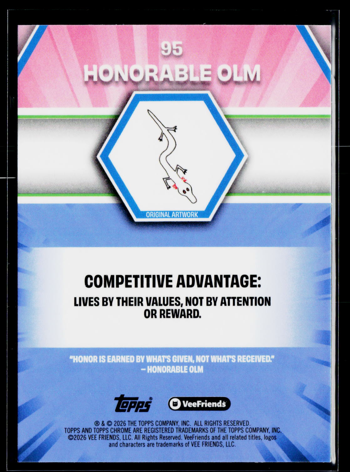2026 Topps Chrome VeeFriends #95 Honorable Olm