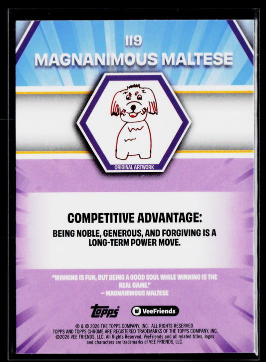 2026 Topps Chrome VeeFriends #119 Magnanimous Maltese