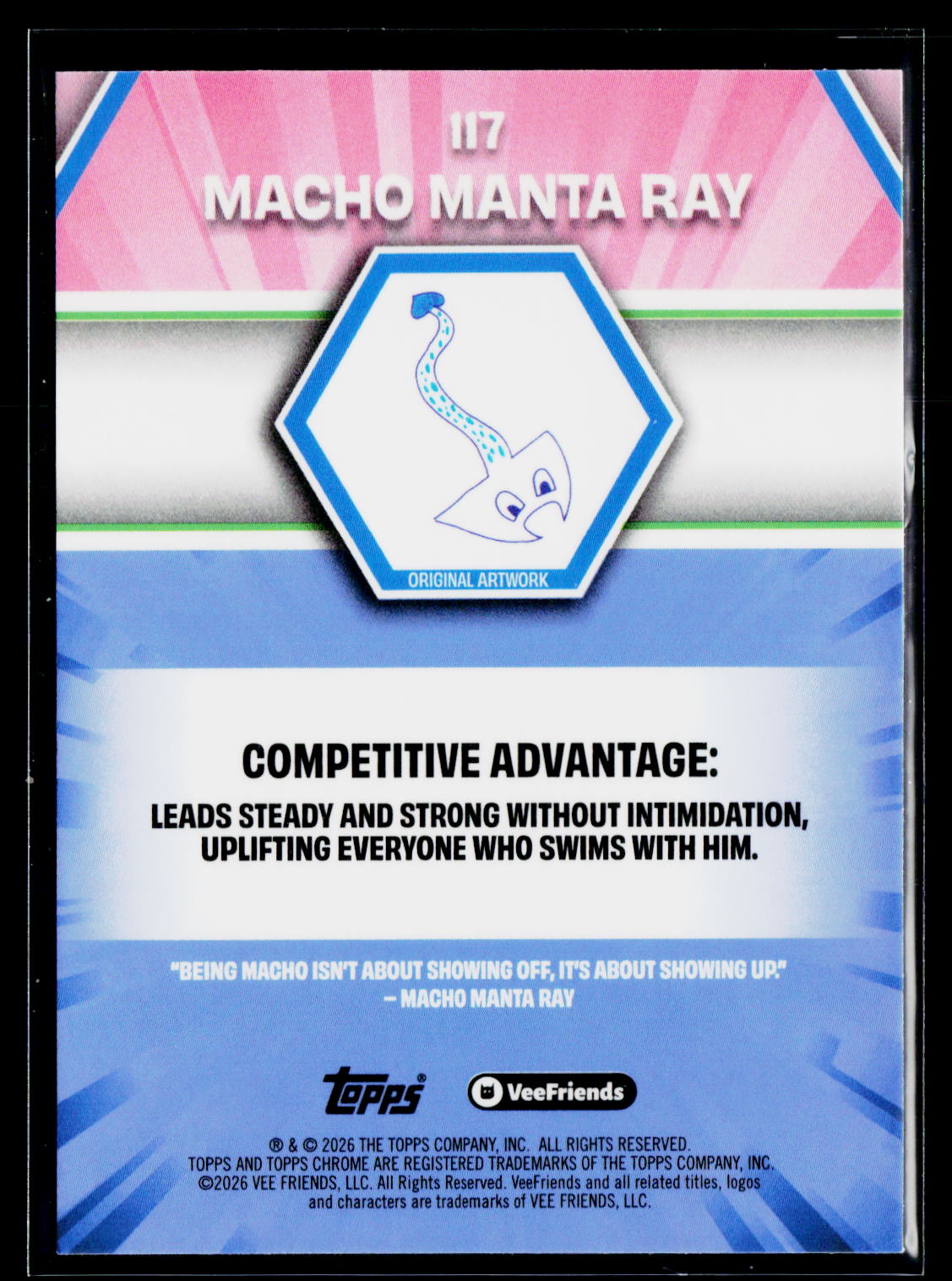 2026 Topps Chrome VeeFriends #117 Macho Manta Ray