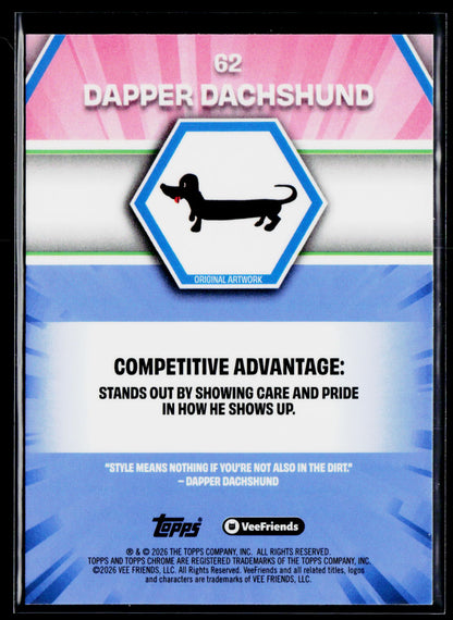 2026 Topps Chrome VeeFriends #62 Dapper Dachshund