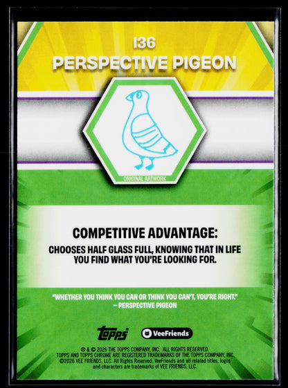 2026 Topps Chrome VeeFriends #136 Perspective Pigeon