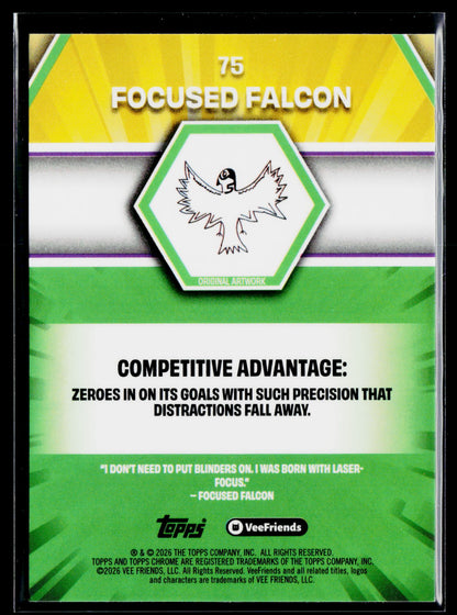 2026 Topps Chrome VeeFriends #75 Focused Falcon
