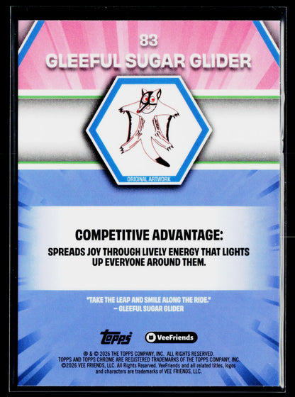 2026 Topps Chrome VeeFriends #83 Gleeful Sugar Glider