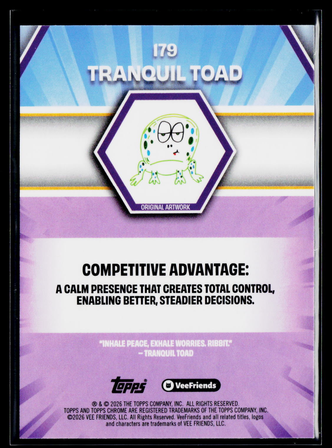 2026 Topps Chrome VeeFriends #179 Tranquil Toad
