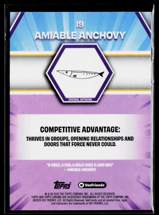 2026 Topps Chrome VeeFriends #19 Amiable Anchovy