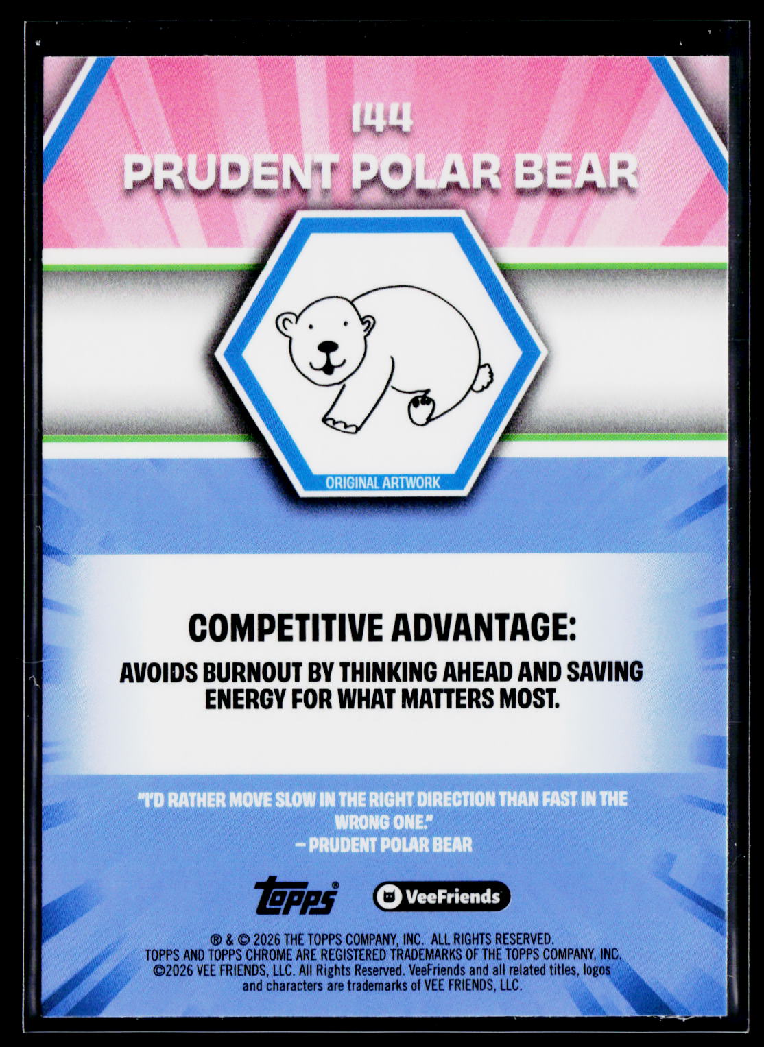2026 Topps Chrome VeeFriends #144 Prudent Polar Bear
