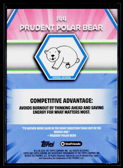2026 Topps Chrome VeeFriends #144 Prudent Polar Bear