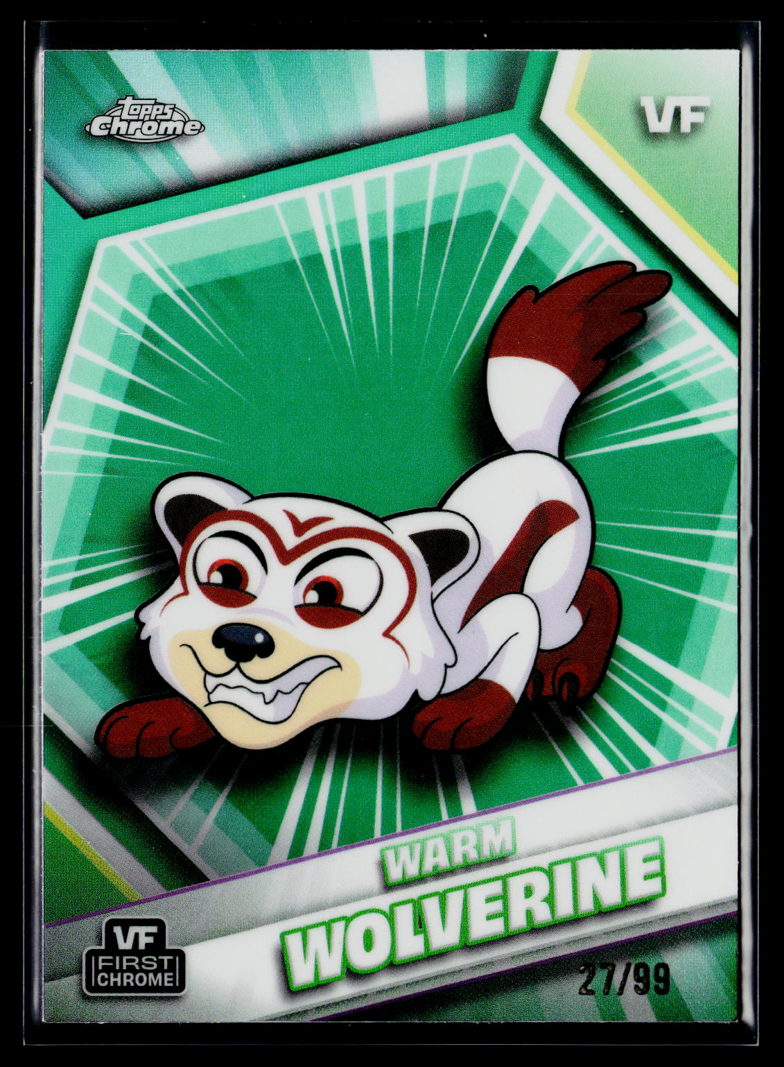 2026 Topps Chrome VeeFriends #187 Warm Wolverine VF Green Refractor /99