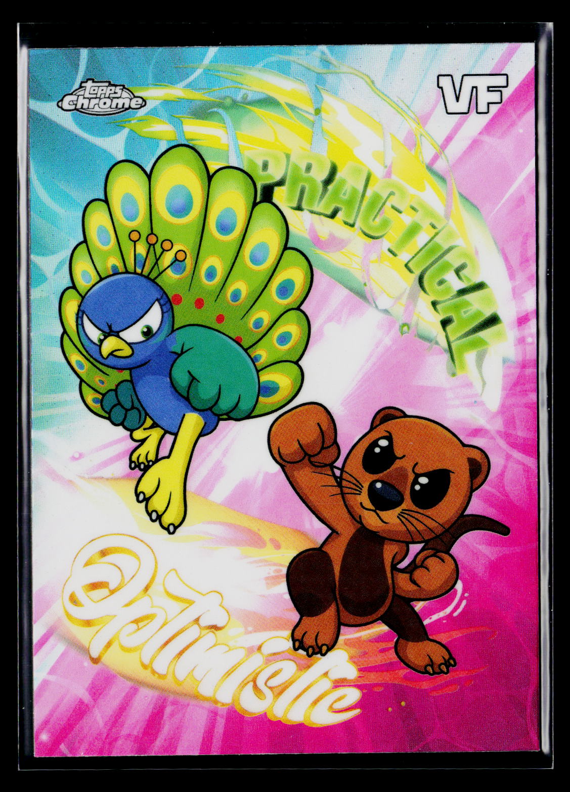 2026 Topps VeeFriends BB-9 Practical Peacock Optimistic Otter Balance Battles