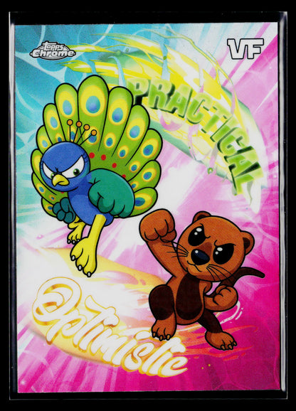 2026 Topps VeeFriends BB-9 Practical Peacock Optimistic Otter Balance Battles