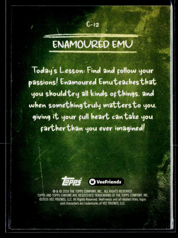 2026 Topps Chrome VeeFriends #C-12 Enamored Emu Chalkboard
