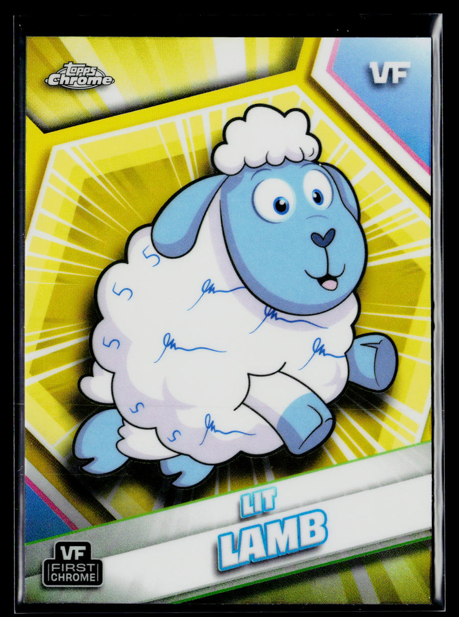 2026 Topps Chrome VeeFriends #114 Lit Lamb Yellow Refractor