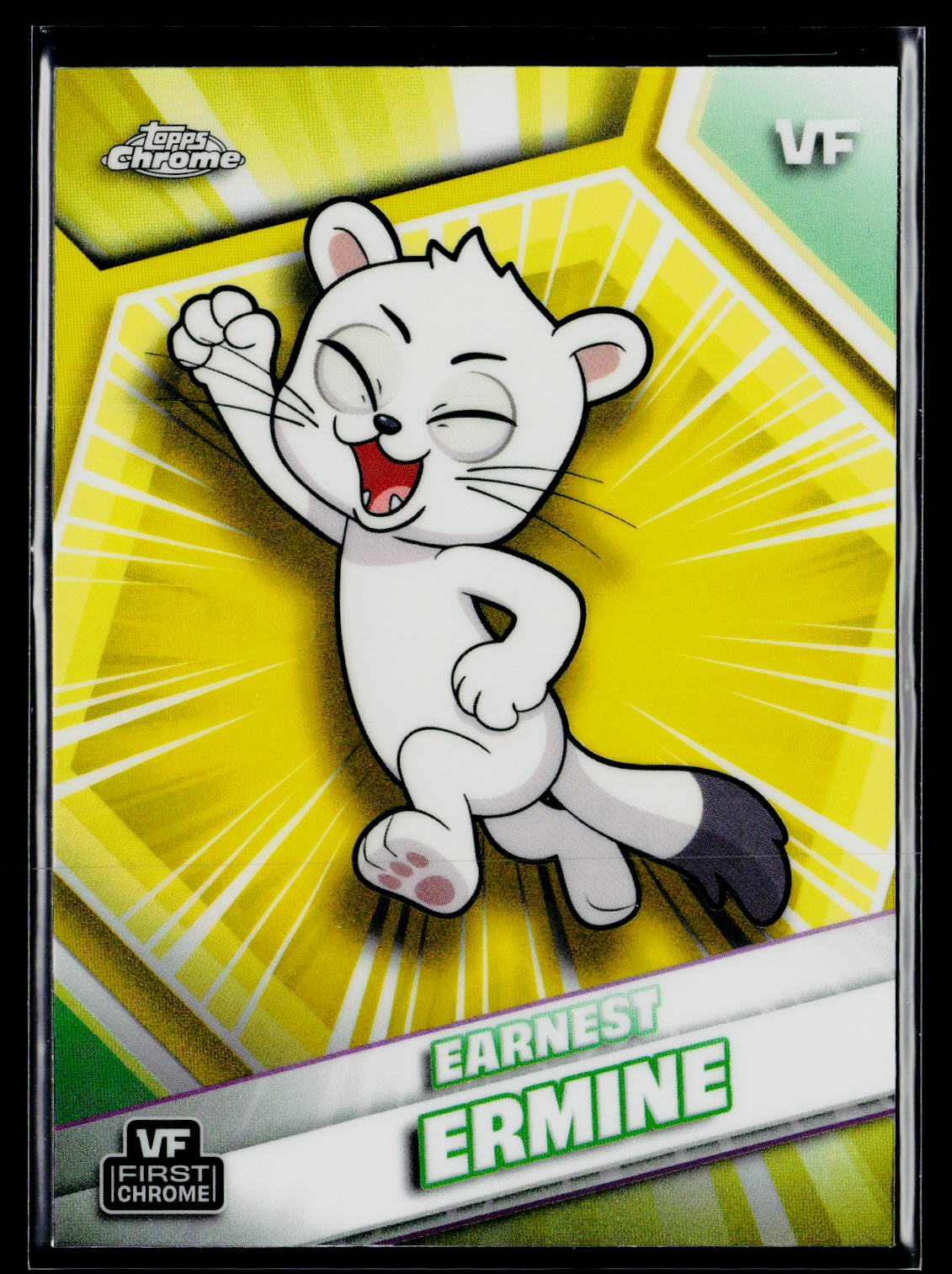 2026 Topps Chrome VeeFriends #69 Earnest Ermine Yellow Refractor
