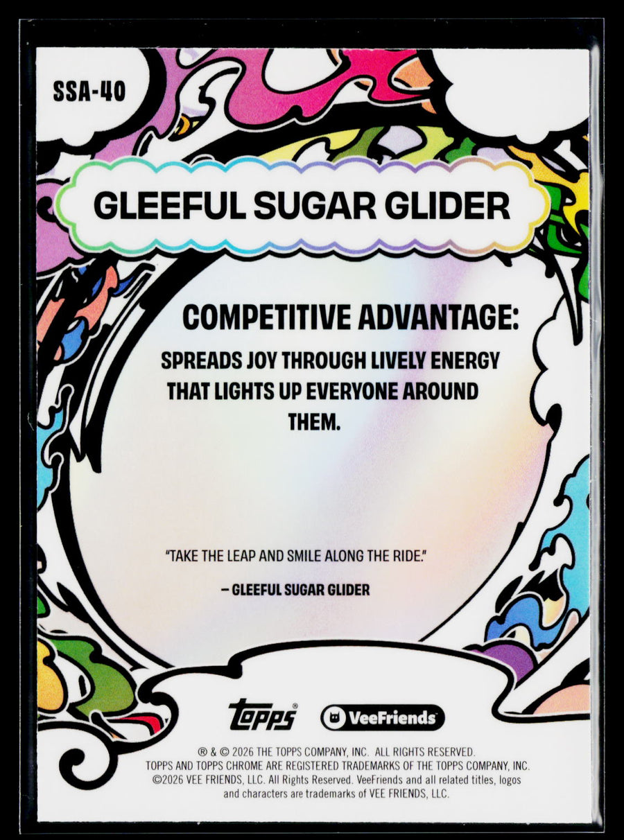 2026 Topps Chrome VeeFriends #SSA-40 Gleeful Sugar Glider Manga Speckle
