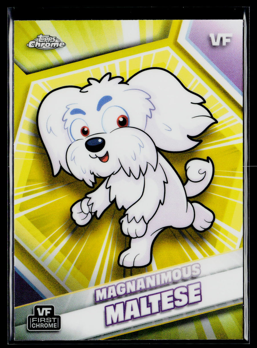 2026 Topps Chrome VeeFriends #119 Magnanimous Maltese Yellow Refractor