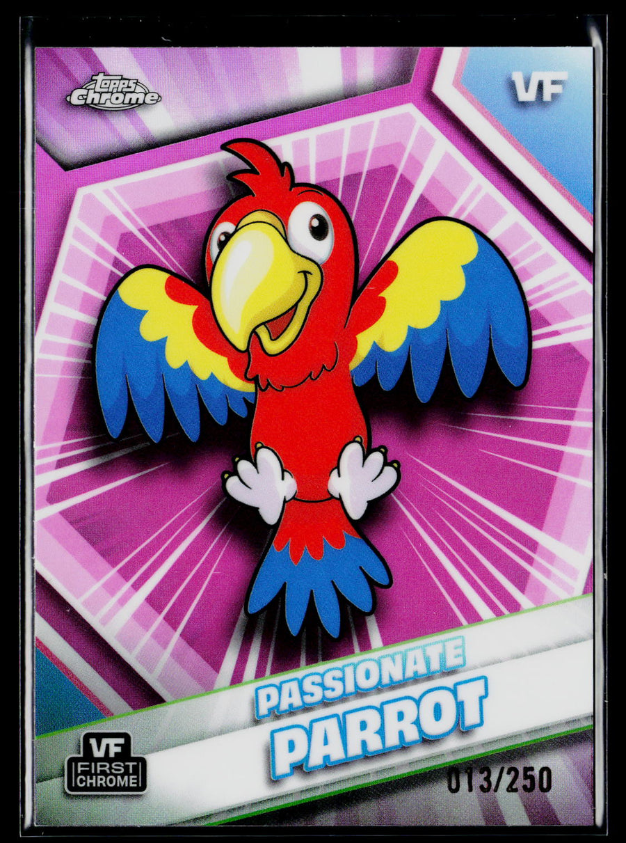 2026 Topps Chrome VeeFriends #132 Passionate Parrot Pink Refractor /250