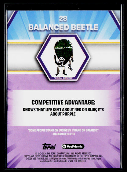 2026 Topps Chrome VeeFriends #28 Balanced Beetle