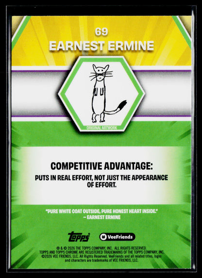 2026 Topps Chrome VeeFriends #69 Earnest Ermine