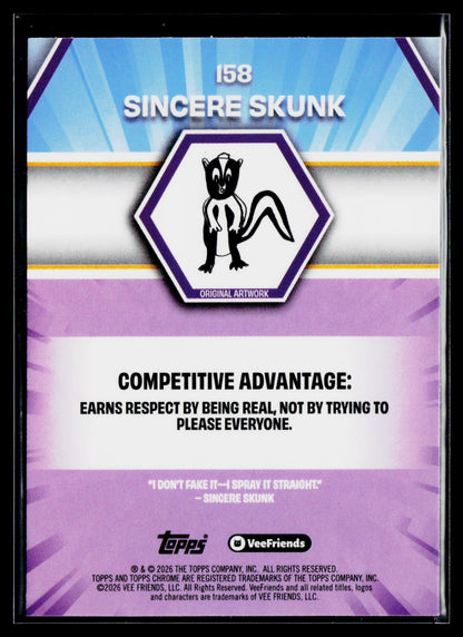 2026 Topps Chrome VeeFriends #158 Sincere Skunk