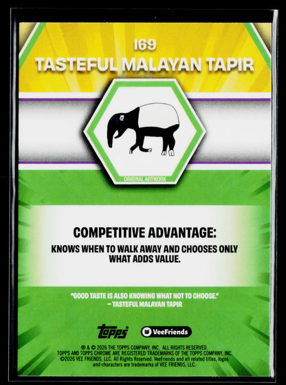 2026 Topps Chrome VeeFriends #169 Tasteful Malayan Tapir