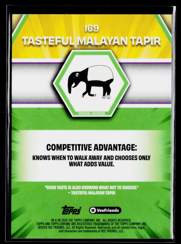 2026 Topps Chrome VeeFriends #169 Tasteful Malayan Tapir