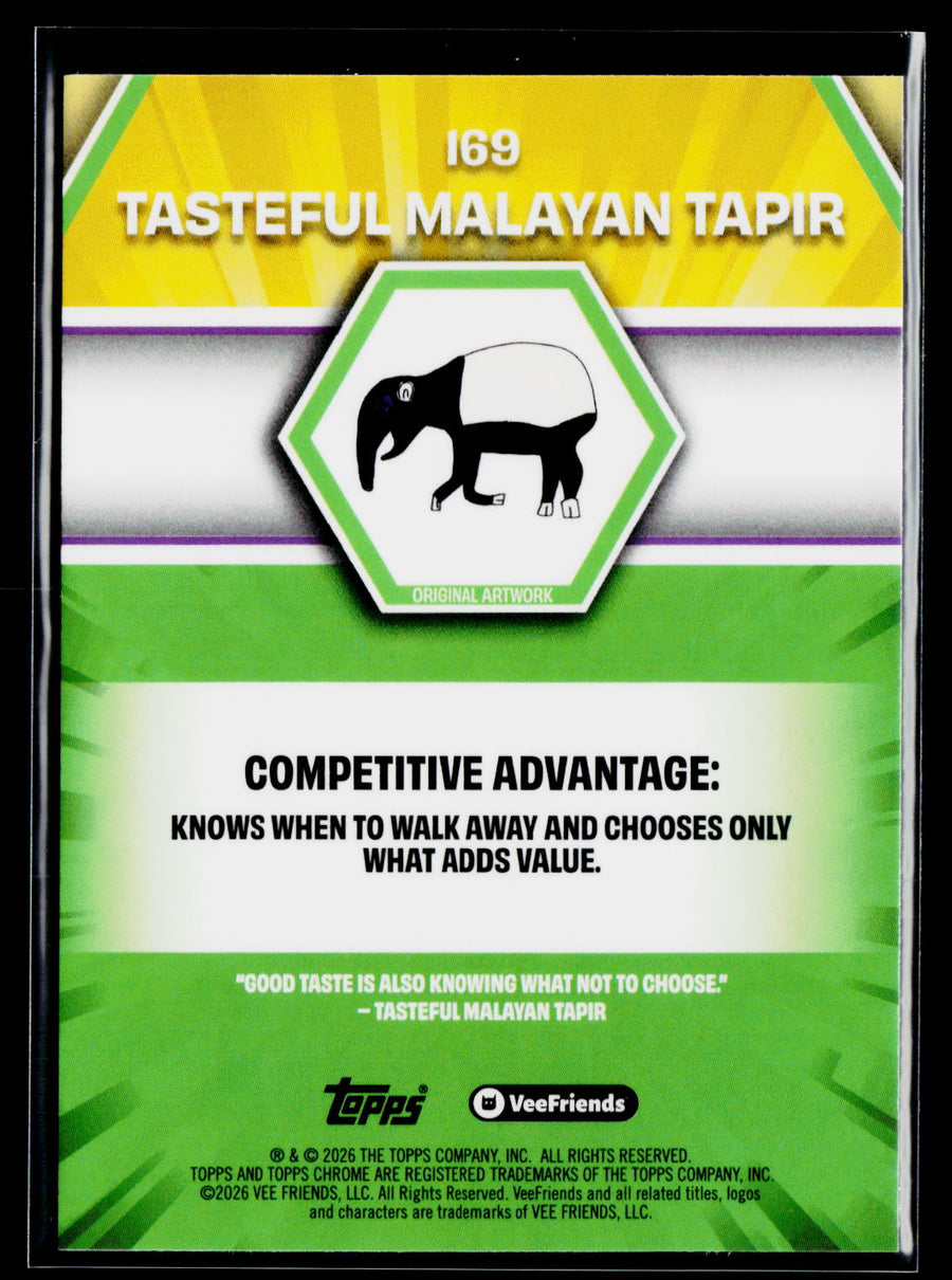 2026 Topps Chrome VeeFriends #169 Tasteful Malayan Tapir