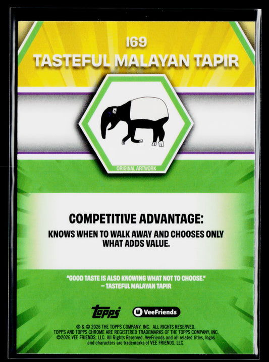 2026 Topps Chrome VeeFriends #169 Tasteful Malayan Tapir