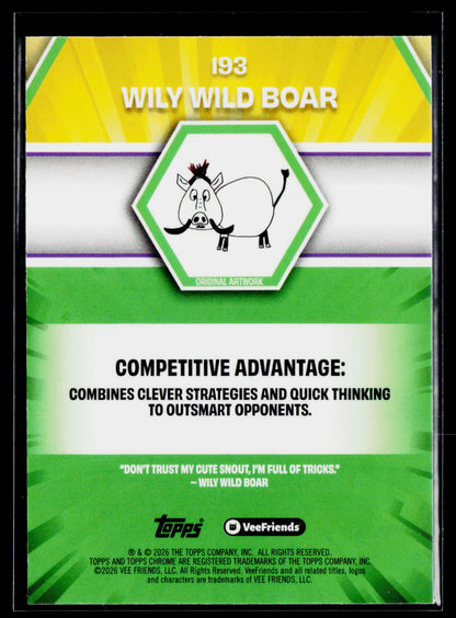 2026 Topps Chrome VeeFriends #193 Wily Wild Boar