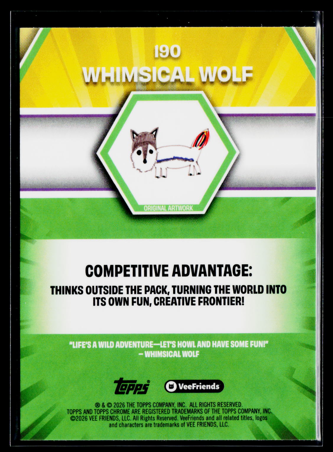 2026 Topps Chrome VeeFriends #190 Whimsical Wolf