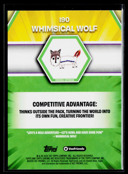 2026 Topps Chrome VeeFriends #190 Whimsical Wolf