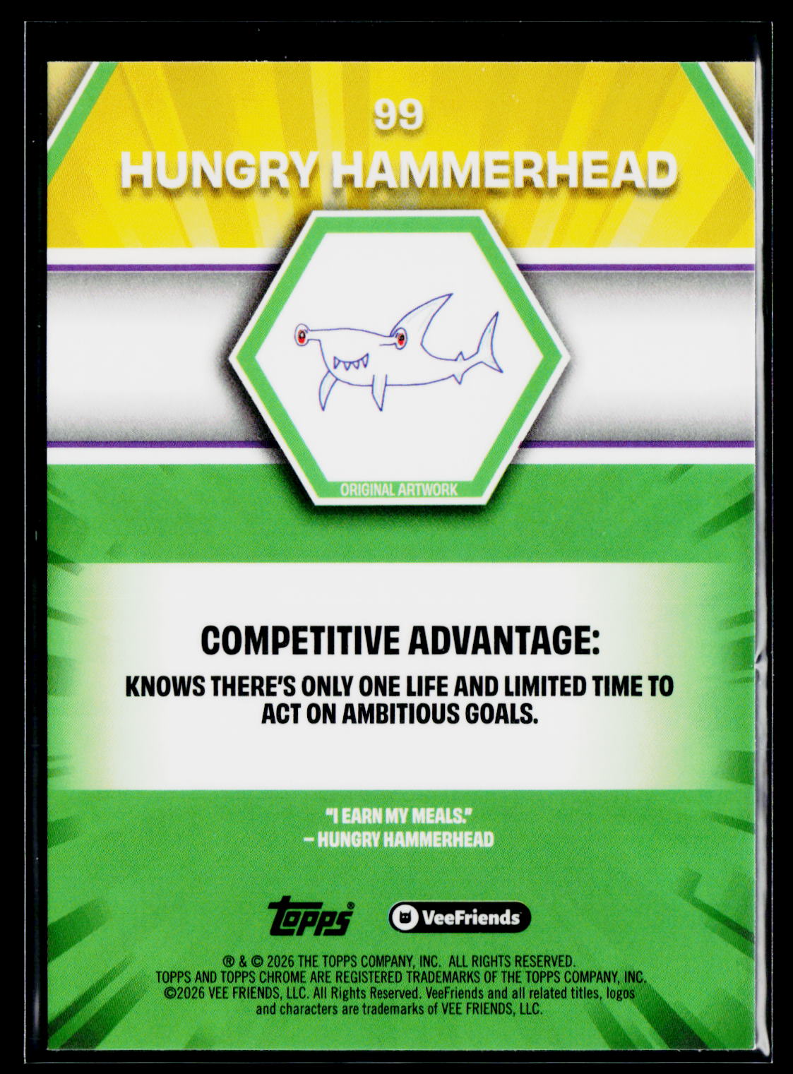 2026 Topps Chrome VeeFriends #99 Hungry Hammerhead