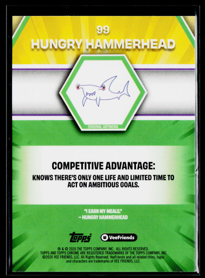 2026 Topps Chrome VeeFriends #99 Hungry Hammerhead