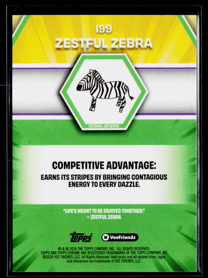 2026 Topps Chrome VeeFriends #199 Zestful Zebra