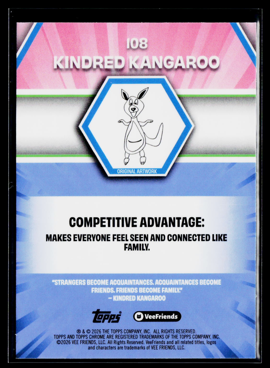 2026 Topps Chrome VeeFriends #108 Kindred Kangaroo
