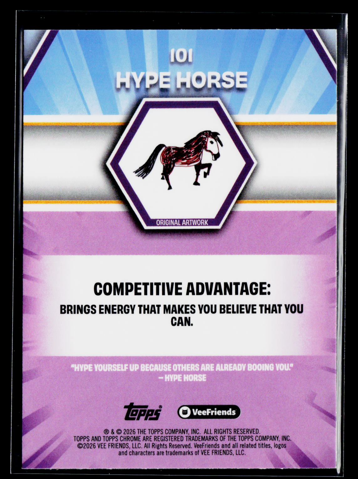 2026 Topps Chrome VeeFriends #101 Hype Horse