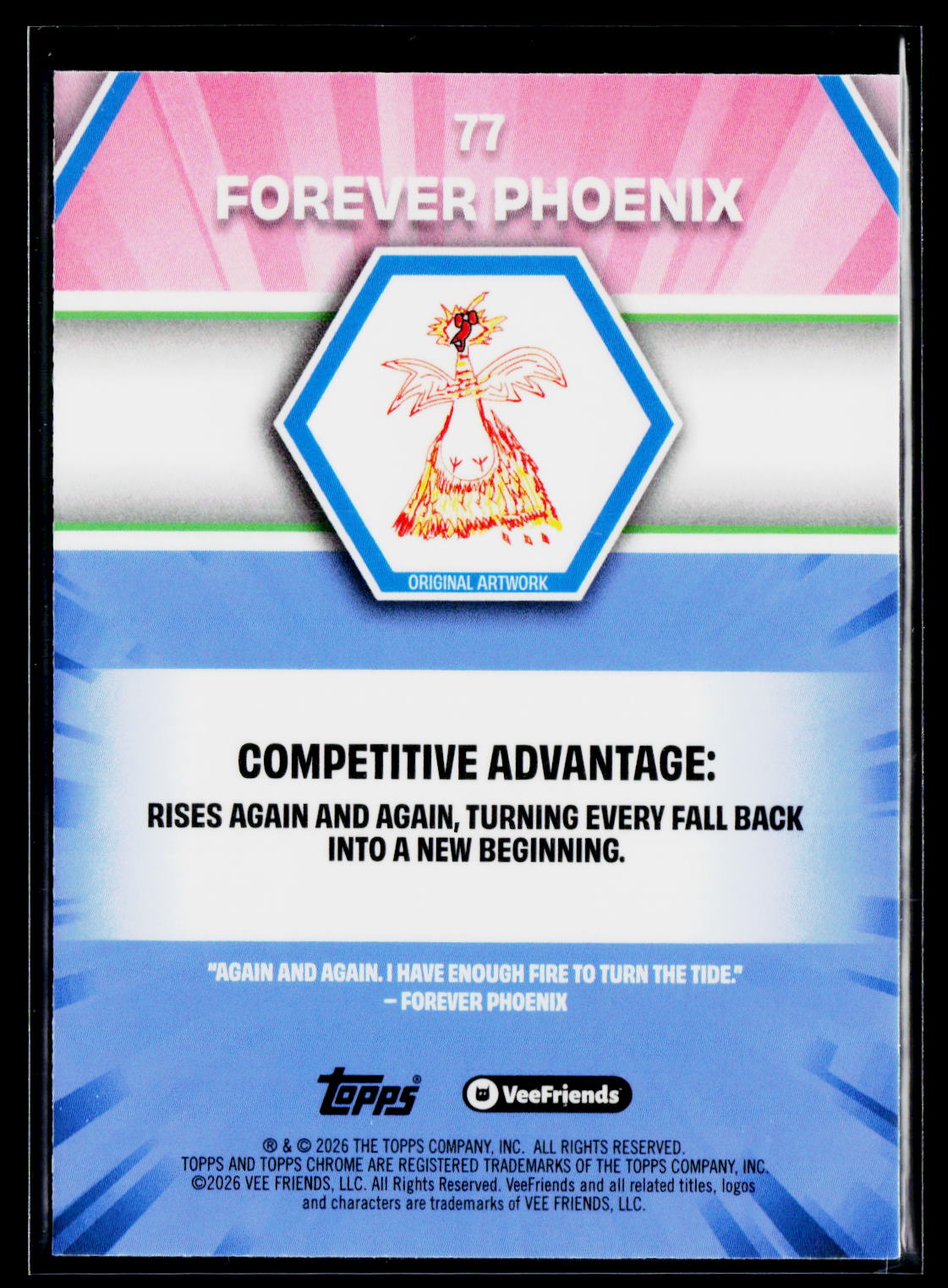 2026 Topps Chrome VeeFriends #77 Forever Phoenix