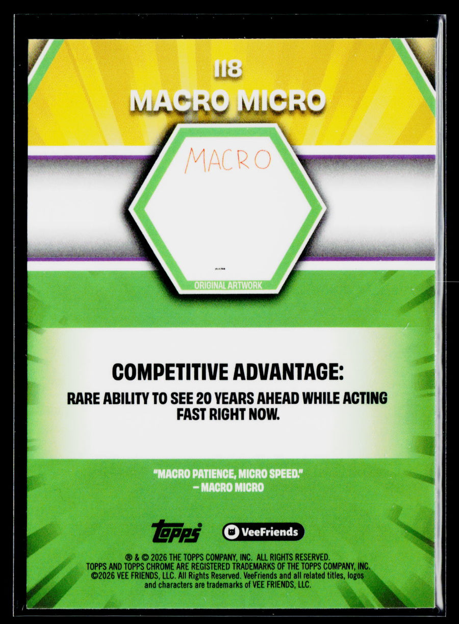 2026 Topps Chrome VeeFriends #118 Macro Micro