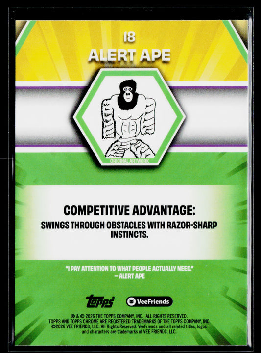 2026 Topps Chrome VeeFriends #18 Alert Ape
