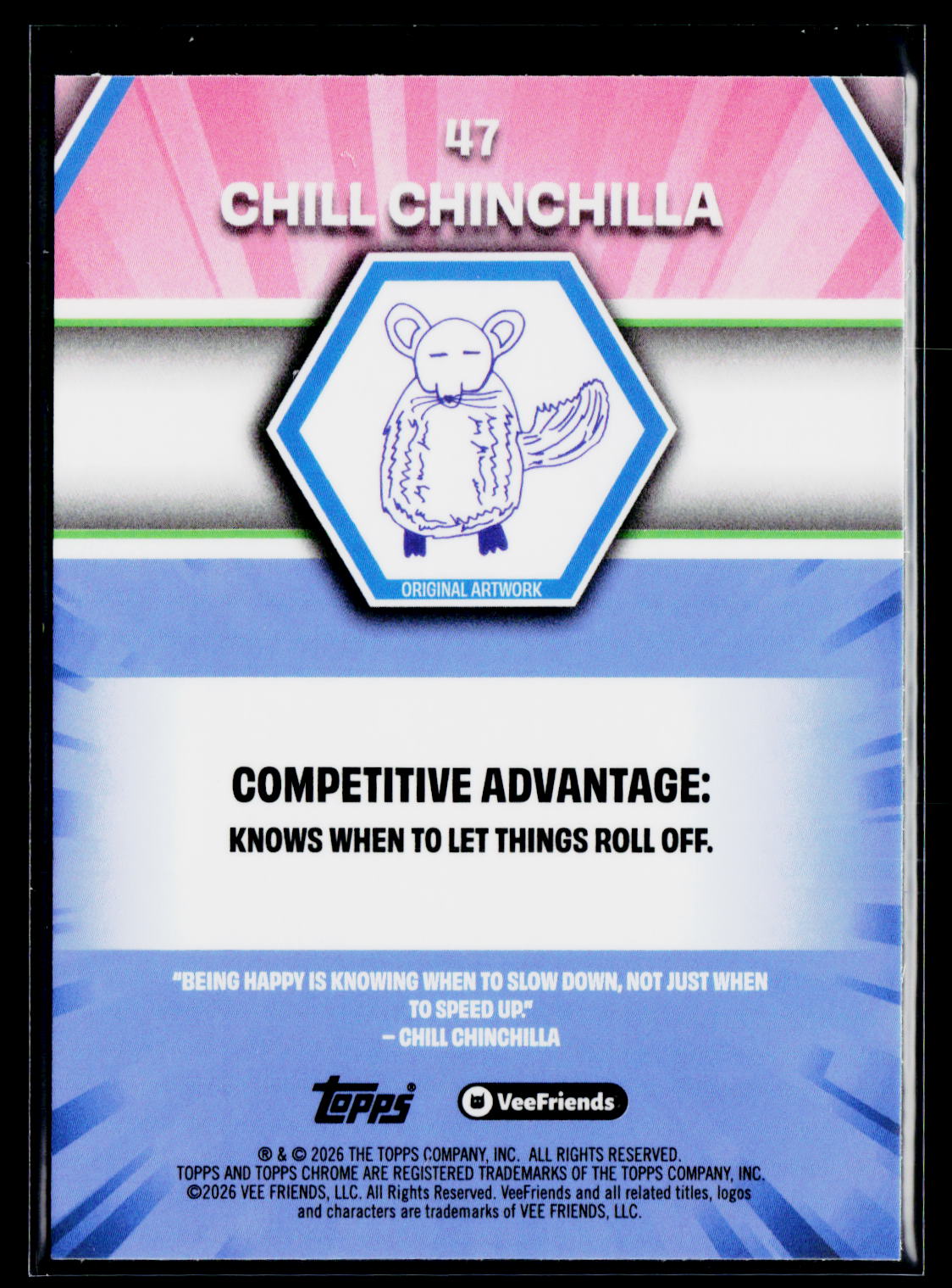 2026 Topps Chrome VeeFriends #47 Chill Chinchilla