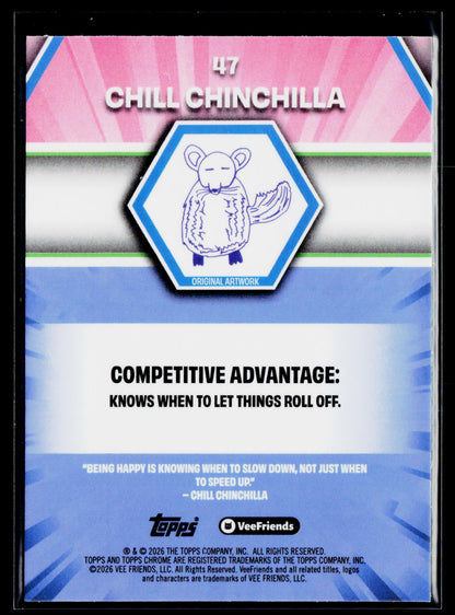 2026 Topps Chrome VeeFriends #47 Chill Chinchilla