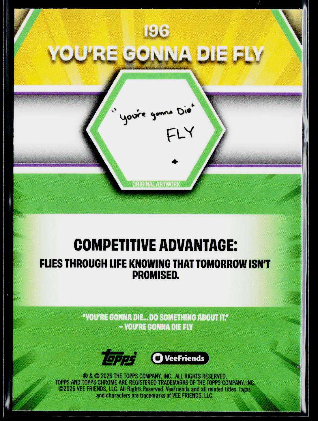 2026 Topps Chrome VeeFriends #196 You're Gonna Die Fly