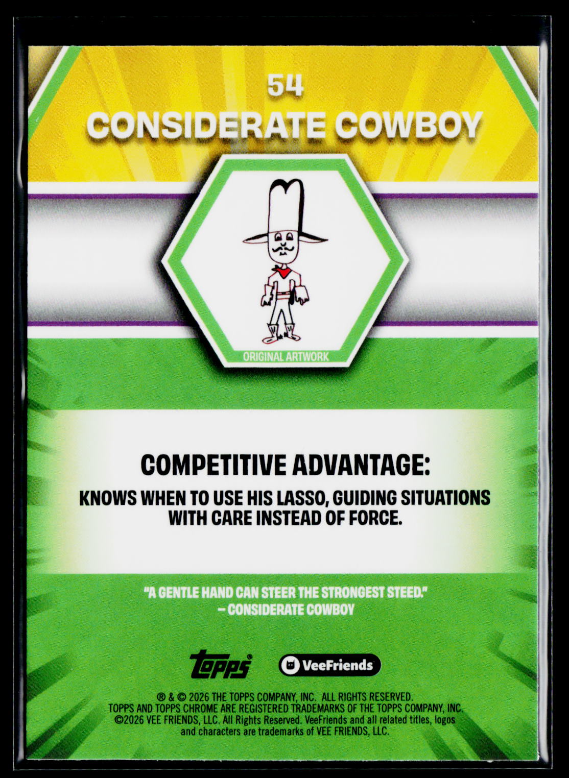 2026 Topps Chrome VeeFriends #54 Considerate Cowboy