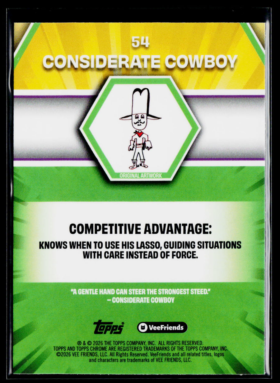 2026 Topps Chrome VeeFriends #54 Considerate Cowboy