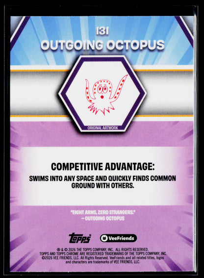 2026 Topps Chrome VeeFriends #131 Outgoing Octopus