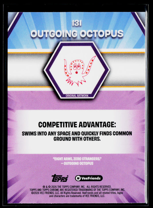 2026 Topps Chrome VeeFriends #131 Outgoing Octopus